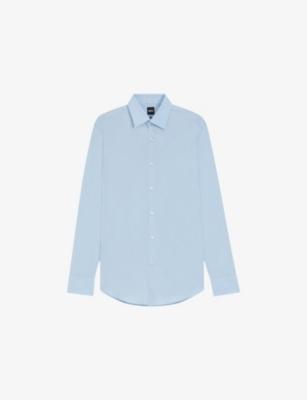 Slim-Fit Easy-Iron Stretch Cotton-Poplin Shirt by HUGO BOSS