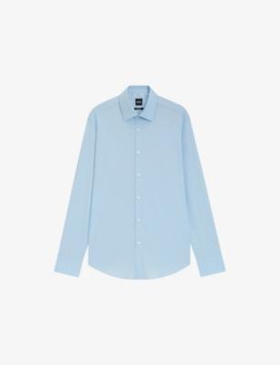 Slim-Fit Performance-Stretch Twill Shirt by HUGO BOSS
