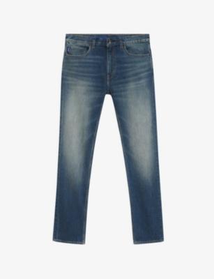 Slim-Fit Straight-Leg Stretch-Denim Jeans by HUGO BOSS