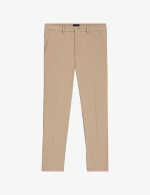 Slim-Fit Straight-Leg Stretch-Woven Trousers by HUGO BOSS