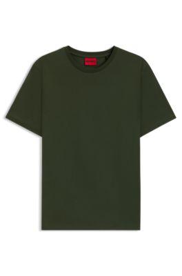 Slim-fit T-shirt with mercerised cotton by HUGO BOSS