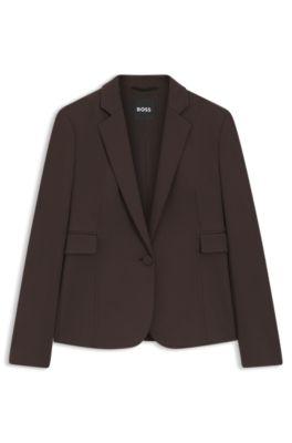 Slim-fit blazer with angled darts by HUGO BOSS