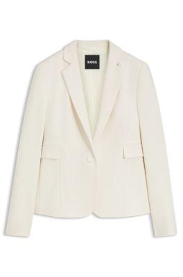 Slim-fit blazer with angled darts by HUGO BOSS