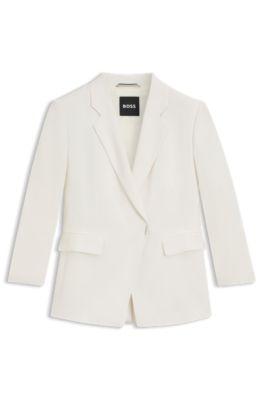 Slim-fit blazer with press-stud closure by undefined Slim-fit blazer with press-stud closure by undefined