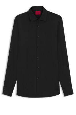 Slim-fit business shirt in soft garment-washed fabric by HUGO BOSS