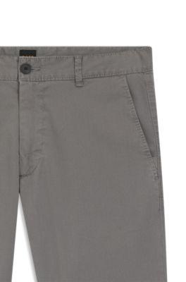 Slim-fit chinos in printed stretch-cotton twill by HUGO BOSS