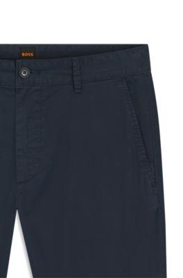 Slim-fit chinos in printed stretch-cotton twill by HUGO BOSS