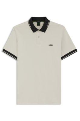 Slim-fit cotton polo shirt by HUGO BOSS