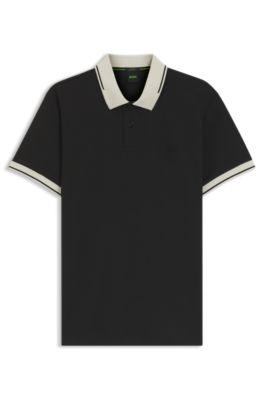 Slim-fit cotton polo shirt by HUGO BOSS