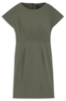 Slim-fit dress in Italian stretch wool by HUGO BOSS