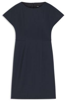 Slim-fit dress in Italian stretch wool by HUGO BOSS