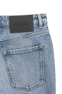 Slim-fit high-rise jeans in stretch cotton by HUGO BOSS