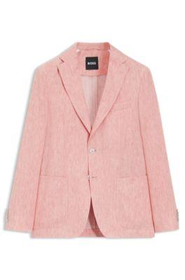 Slim-fit jacket in a linen blend by HUGO BOSS