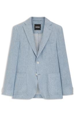 Slim-fit jacket in a linen blend by HUGO BOSS