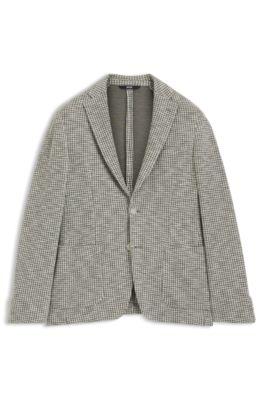 Slim-fit jacket in a patterned cotton blend by HUGO BOSS