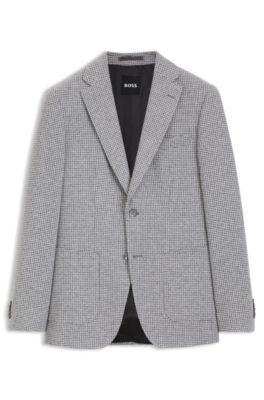 Slim-fit jacket in micro-patterned fabric by HUGO BOSS