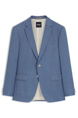 Slim-fit jacket in virgin-wool serge by HUGO BOSS