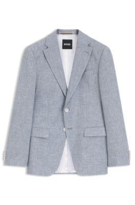 Slim-fit jacket with puppytooth pattern by HUGO BOSS