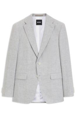 Slim-fit jacket with puppytooth pattern by HUGO BOSS