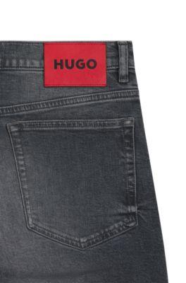 Slim-fit jeans in gray comfort-stretch denim by HUGO BOSS