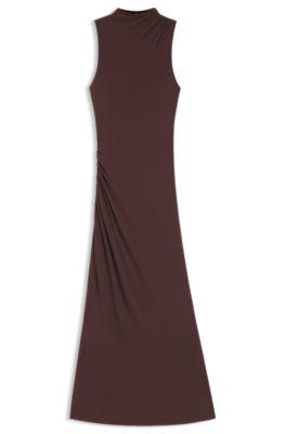 Slim-fit jersey dress with gathered details by HUGO BOSS