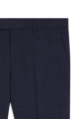 Slim-fit pants in melange stretch fabric by HUGO BOSS