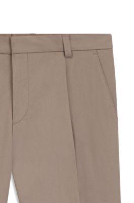 Slim-fit pants in paper-touch stretch cotton by HUGO BOSS