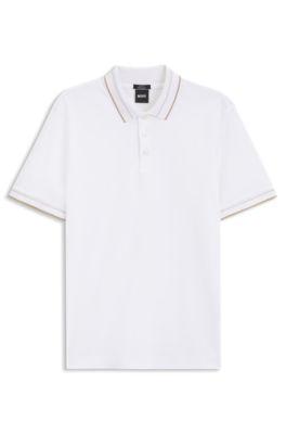 Slim-fit polo shirt in mercerized cotton by HUGO BOSS