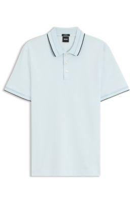 Slim-fit polo shirt in mercerized cotton by HUGO BOSS