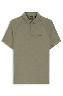 Slim-fit polo shirt with temperature-regulating performance by HUGO BOSS