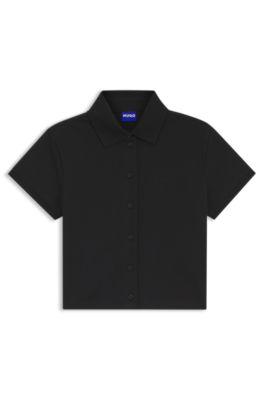 Slim-fit polo top in stretch cotton by HUGO BOSS