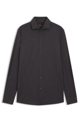 Slim-fit shirt in Italian-made cotton by HUGO BOSS