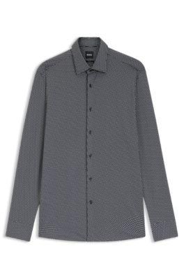 Slim-fit shirt in Italian-made performance-stretch fabric by HUGO BOSS