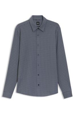 Slim-fit shirt in Italian-made performance-stretch jersey by HUGO BOSS