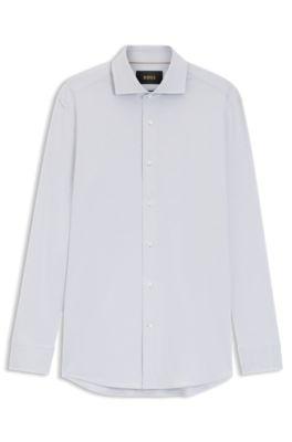Slim-fit shirt in a wrinkle-resistant cotton blend by HUGO BOSS