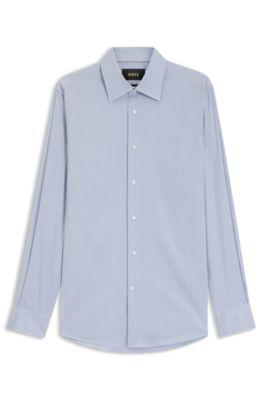 Slim-fit shirt in an Italian-made cotton blend by undefined