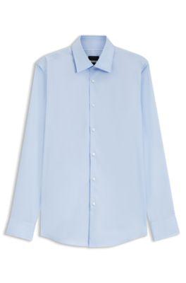Slim-fit shirt in easy-iron cotton poplin by HUGO BOSS
