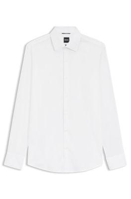 Slim-fit shirt in performance-stretch twill by HUGO BOSS