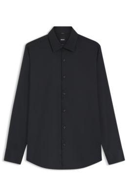 Slim-fit shirt in performance-stretch twill by HUGO BOSS