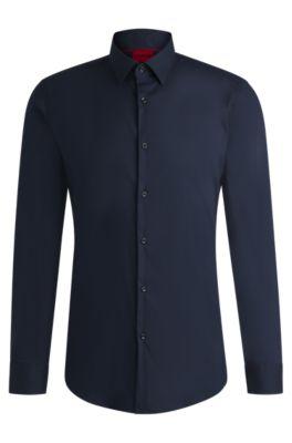 Slim-fit shirt in poplin by HUGO BOSS