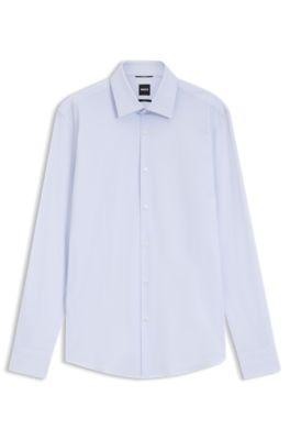 Slim-fit shirt in printed performance stretch fabric by HUGO BOSS