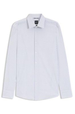 Slim-fit shirt in printed performance stretch fabric by HUGO BOSS