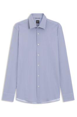 Slim-fit shirt in printed performance stretch fabric by HUGO BOSS