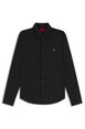 Slim-fit shirt in stretch-cotton canvas by HUGO BOSS Slim-fit shirt in stretch-cotton canvas by HUGO BOSS