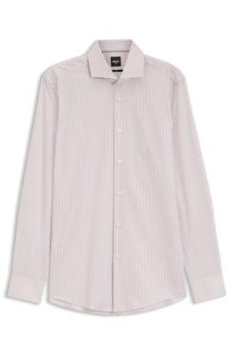 Slim-fit shirt in wrinkle-free cotton by HUGO BOSS