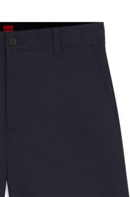 Slim-fit shorts in mercerized stretch cotton by HUGO BOSS