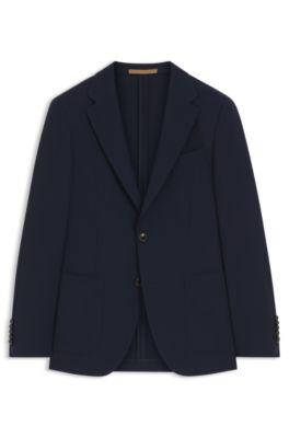Slim-fit suit jacket in virgin wool and silk by HUGO BOSS