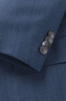 Slim-fit three-piece suit in patterned wool by undefined Slim-fit three-piece suit in patterned wool by undefined