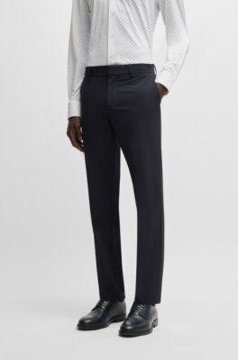Slim-fit trousers in travel-friendly stretch softshell fabric by HUGO BOSS Slim-fit trousers in travel-friendly stretch softshell fabric by HUGO BOSS