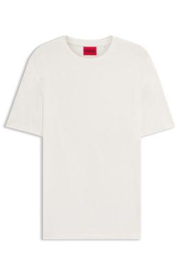 Slub-interlock T-shirt in a slim fit by HUGO BOSS